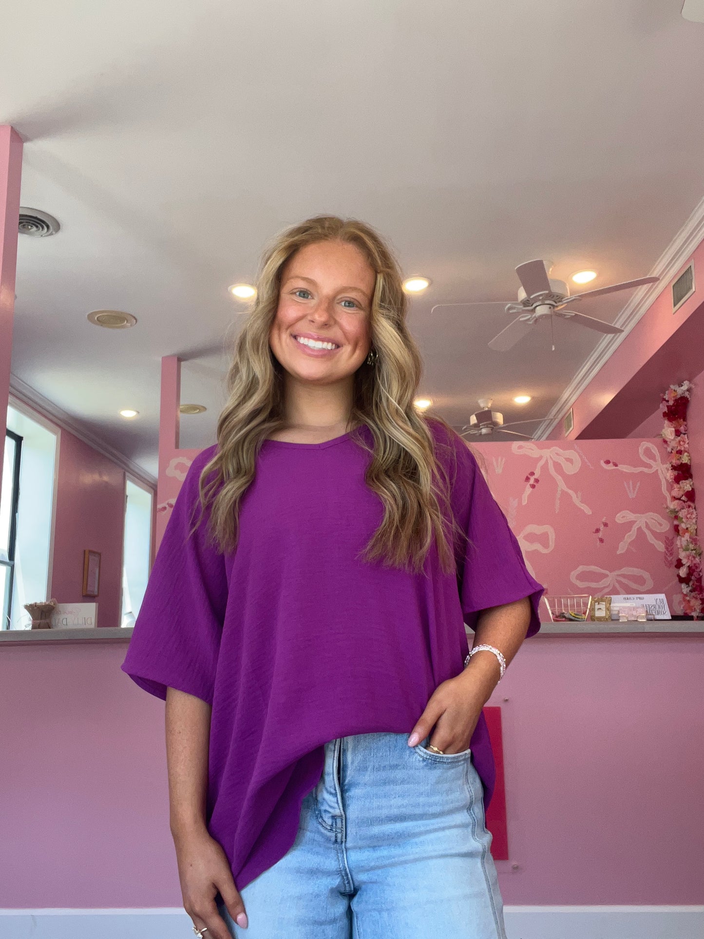 DARK PURPLE BLOUSE