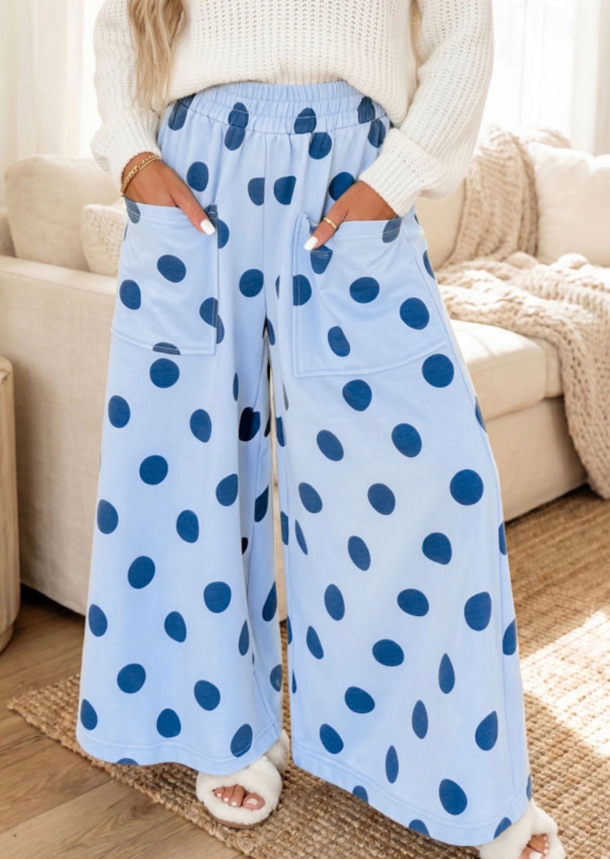 Blue Dotted pants